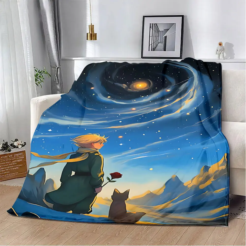 Carcoon The Little Prince Printed Blanket Picnic Blankets Warm Blanket Soft and Comfortable Blanket Home Travel Birthday Gift 6