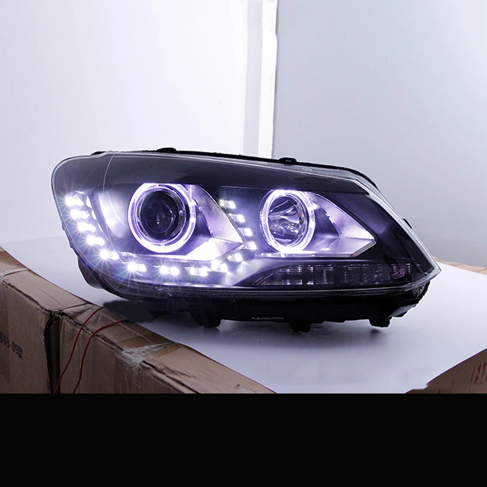 

For Volkswagen 13 New Touran 2010-2015 LED Daytime Running Light Headlight Assembly Dynamic Streamer Turn Signal Front Lamp