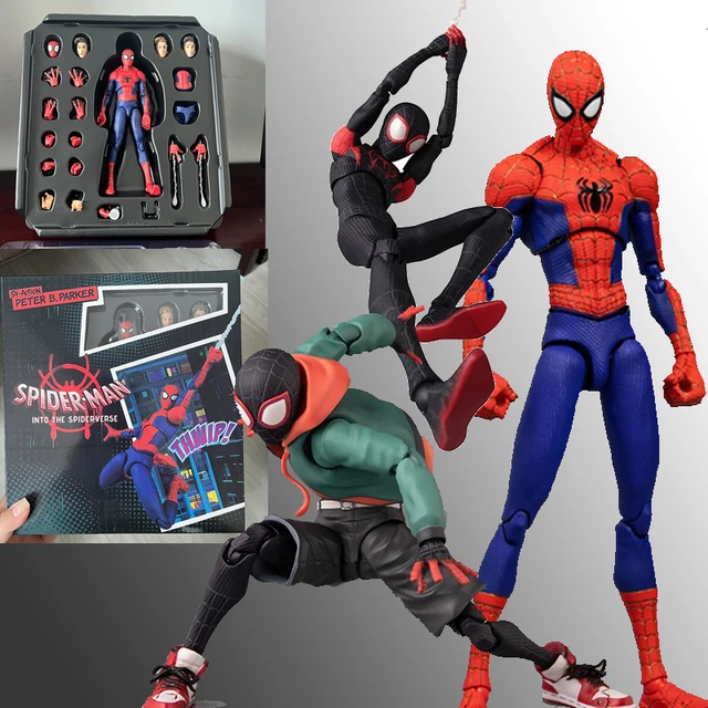 Figurine Spider-Man dans le Spider-Verse Peter Toe Miles Morales