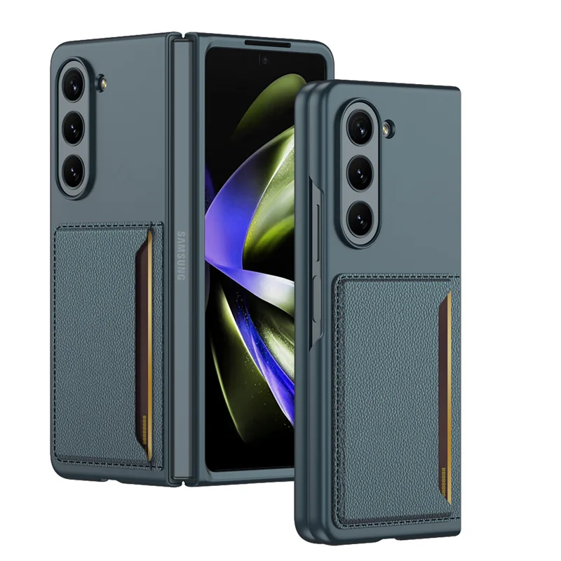 

Роскошный кожаный чехол Cor Samsung Galaxy Z Fold5, чехол с отделением для карт, повседневный деловой ударопрочный чехол для Samsung Z, складной 5 Чехол