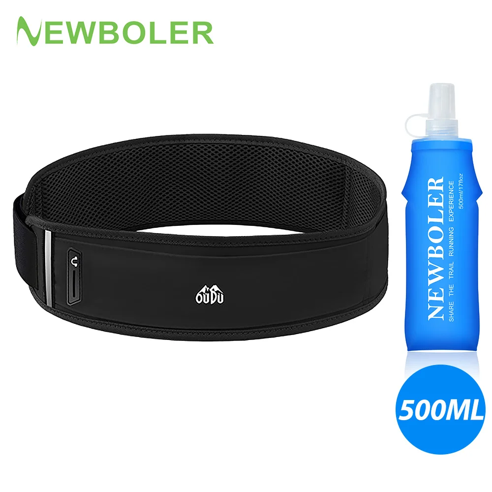 Running waist bag NEWBOLER Running Waist Bag Men Women Invisible Trail Running Belt Hydration Waist Pack Phone Holder Gym Fitness Marathon