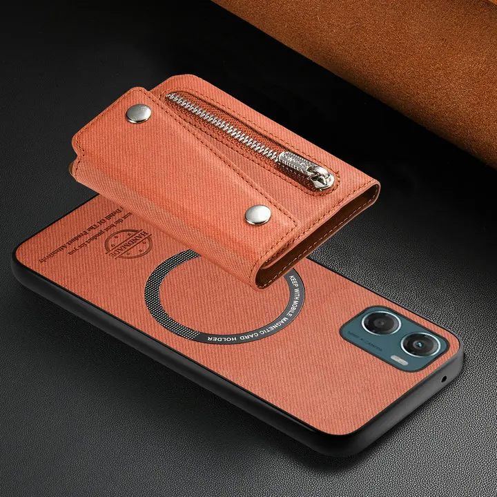 Zipper Leather Wallet Cover - Premium 2-in-1 Design