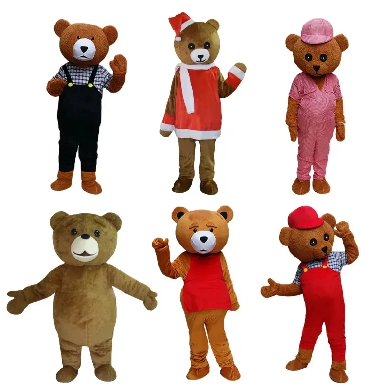 

2024 Teddy Bear Mascot Costume Suits Cosplay Party Game Dress Clothing Advertising Carnival Halloween Easter Adult Fursuit