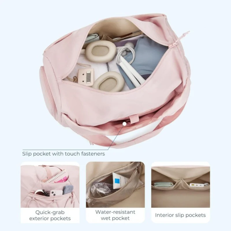 Large Capacity Women's Fitness Bag With Shoe Compartment Breathable Waterproof Backpack Multifunctional Men's Handbag 5