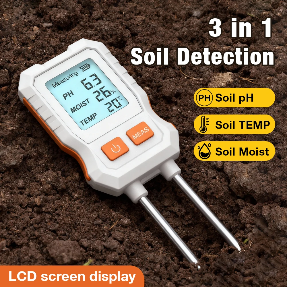 No Brand 3 in 1 Soil Moisture Meter for Garden Farm