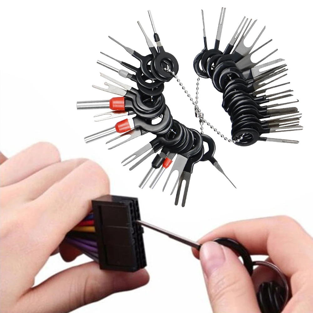 Car Terminal Removal Set Electrical Wiring Crimp Connector Pins Extractor Kit Automobiles Plug Repair Pullers Tools 11/18/26Pcs