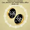 LED Car Dashboard Clock Digital Touch Screen Round Robust Construction Car Interior Clock Ornaments for Sedan Small Car RV 6