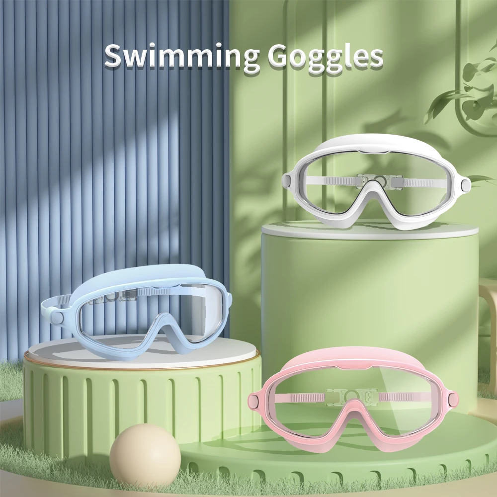 Swimming Goggles HD Waterproof Anti-Fog Electroplating For Kids Boys Girls