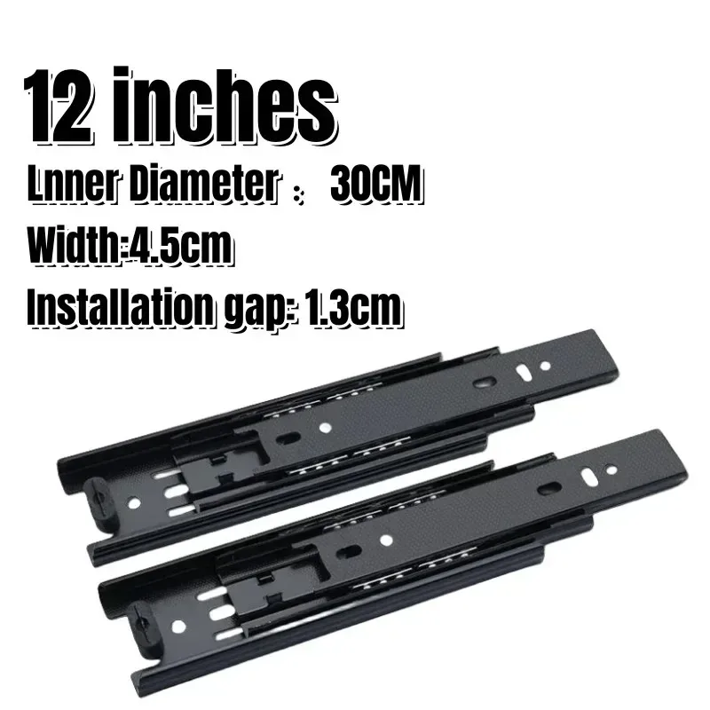 Soğuk Haddelenmiş Çelik Hidrolik Sönümlemeli Sessiz Üç Bölümlü Gardırop Çekmece Rayları ve Kılavuz Ray Donanımı