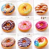 Plush Waist Pillow for Office Lunch Break, Cute Simulation Chocolate Donut Pillow Cover, No Filling Cotton, 2 PCs/Lot 4