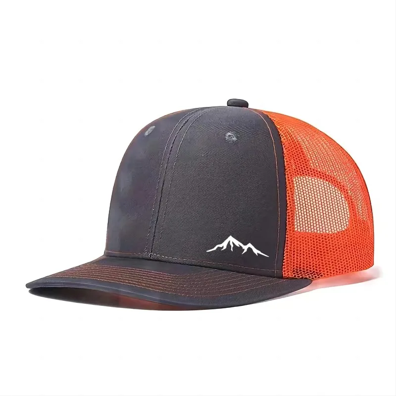 Baseball Cap Outdoor Slightly Curved Flat Brim Cap Richardson Cap Flat Brim Quick-Drying Breathable Mesh Cap 2