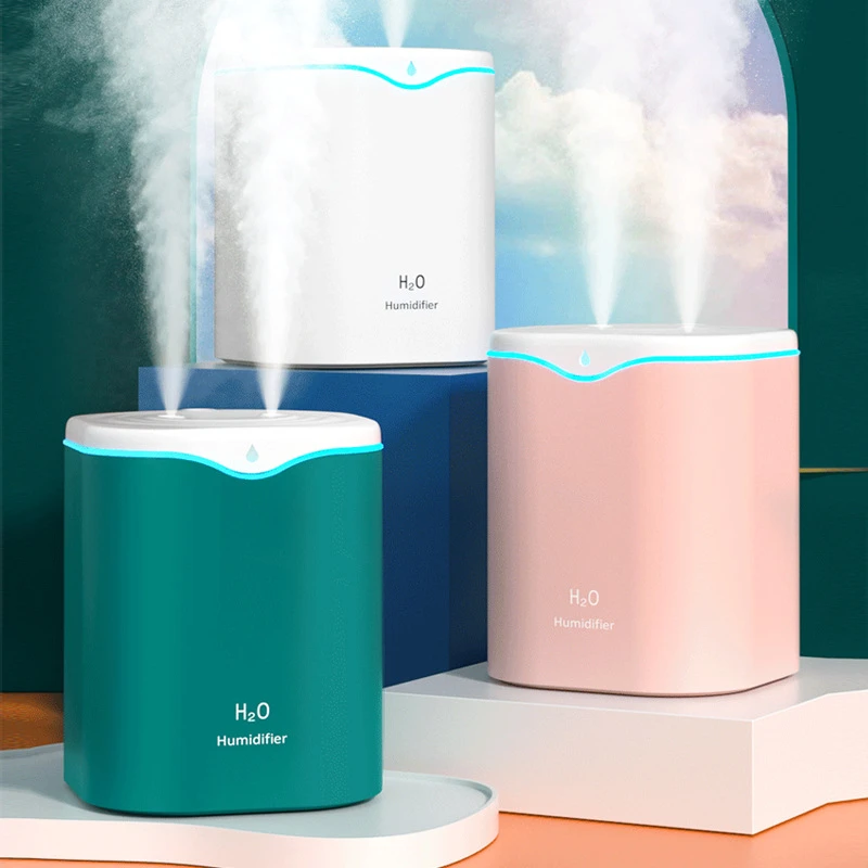 Humidificadores de doble chorro para hogar, Humidificador compacto gran capacidad, cuadrado, pequeño y portátil, novedad de 2022| | - AliExpress