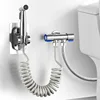 Handheld Bidet Sprayer Set 304 Stainless Steel Spray Gun Shower Handheld Toilet Bidet Faucet Sprayer Shower Nozzle Self Cleaning 1