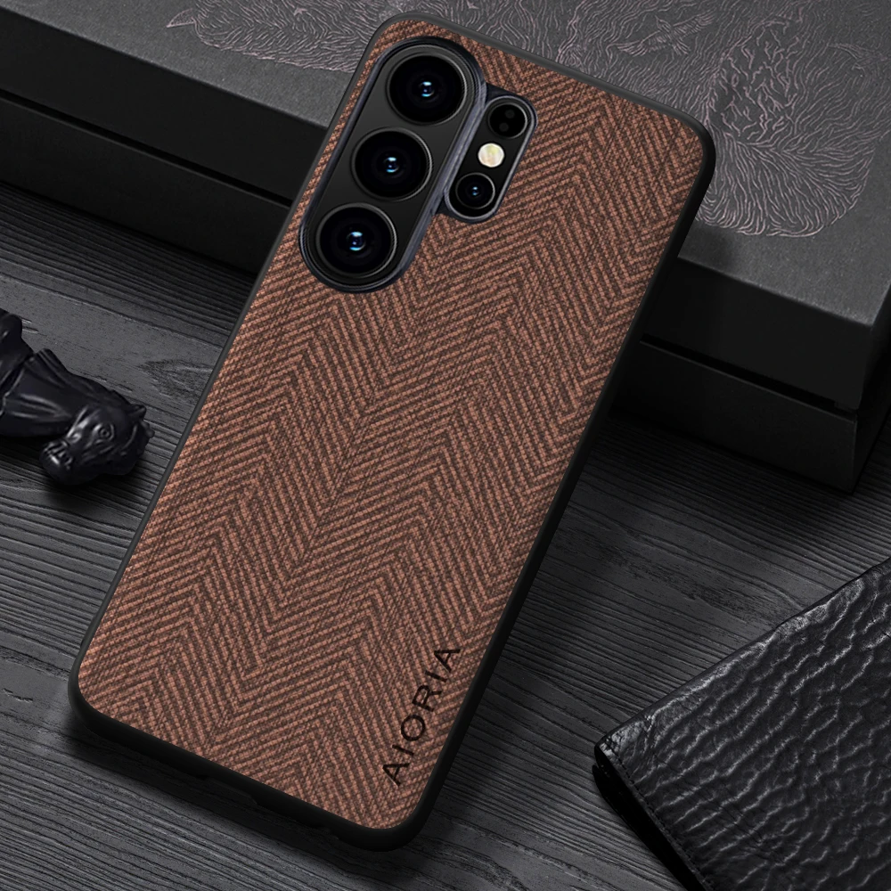 Durable Herringbone Design Phone Case - Simple and Stylish