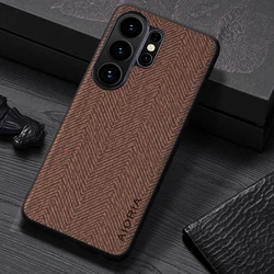 Durable Herringbone Design Phone Case - Simple and Stylish for Galaxy S26 (Red)