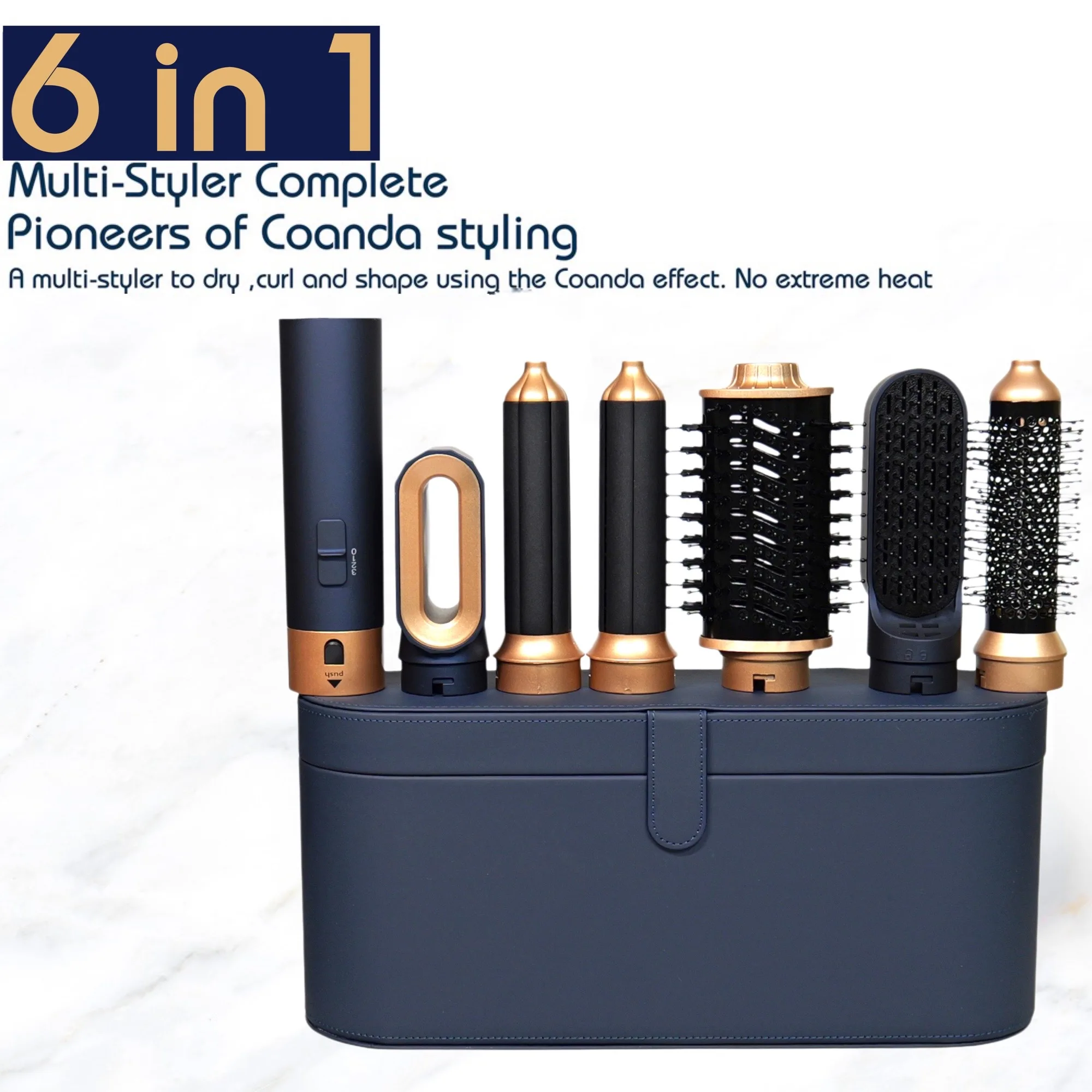 6 in 1 Hair Dryer With Electric Curling Iron Hair Curler Dryers Curling Rollers Curler With Dryer And Straightening Brush hair curler hair dryer hair straightener hair iron