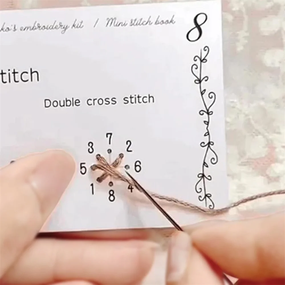 DIY Craft Creative Mini Sewing Book Handmade Products Sewing Accessories Book Craft Kit Embroidery Card Travel Kit