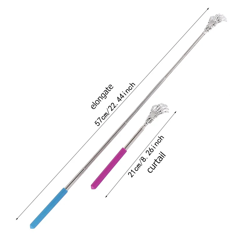 1PC Stainless steel telescopic itching and scratching massager itching and scratching tool scratching massager