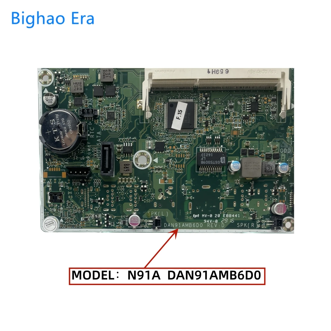 Placa-mãe Dan91amb6d0 para hp All-in-one 24-g 22-b 20-c Intel J3060 J3710 Cpu Ddr3 Uma Sps:844831601 844831-602 002 - Imagem 3