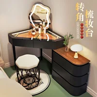 Commode pour petit appartement, chambre à coucher, coffre de rangement moderne et Simple, Table de maquillage intégrée en bois massif de Style crème minimaliste 2