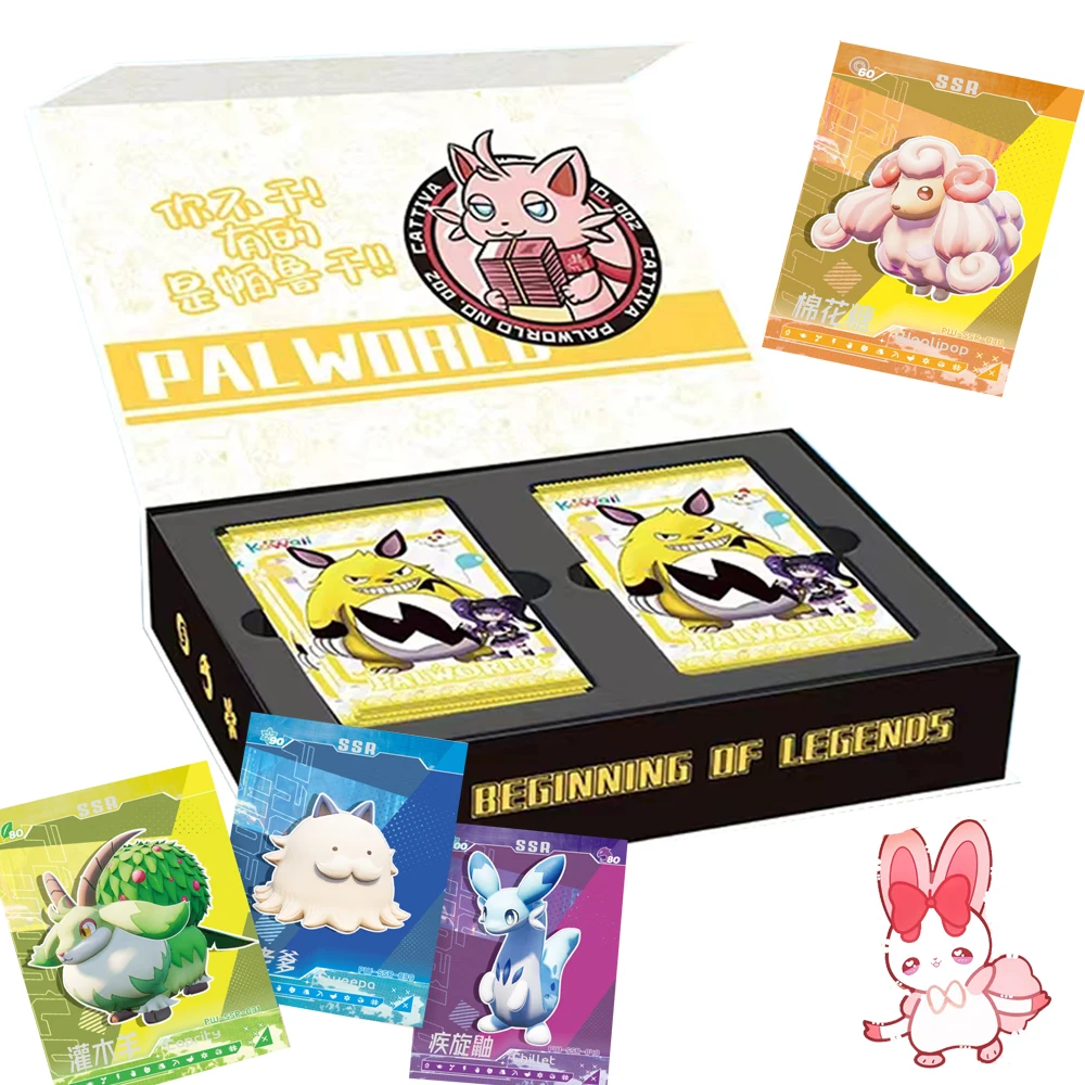 

Anime Game Palworld Card Collection For Kid Booster Box Adventure Action Themed Kawaii Characters Puzzle Cards Festival Gifts