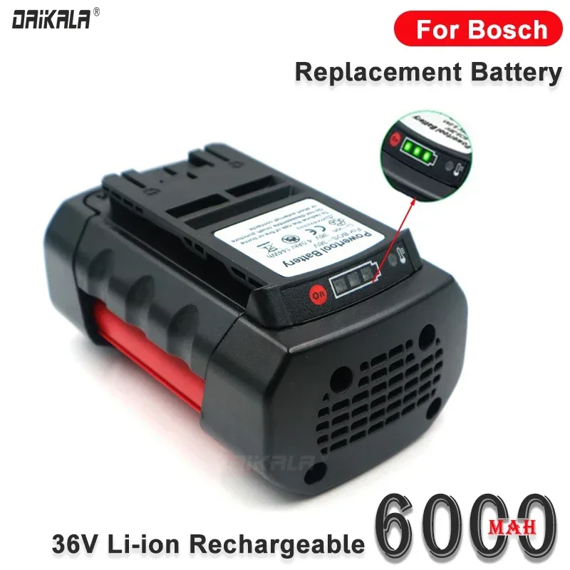 

Replacement Batteries Lithium-Ion for BOSCH 6000mAh 36V Li-ion Rechargeable Battery BAT810 BAT836 BAT840 GBH36V-LI Power Tools