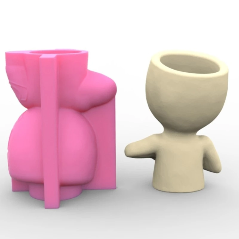 MXME Love Girl Concrete Silicone Mold Succulent Flowerpot Clay Cement Plaster Mold