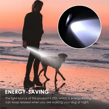 Waste Bags Dispenser Flashlight Poop Connection Holder Pet Litter Box with Light Pet Leash Pendant Outdoor Equipment Dog 4