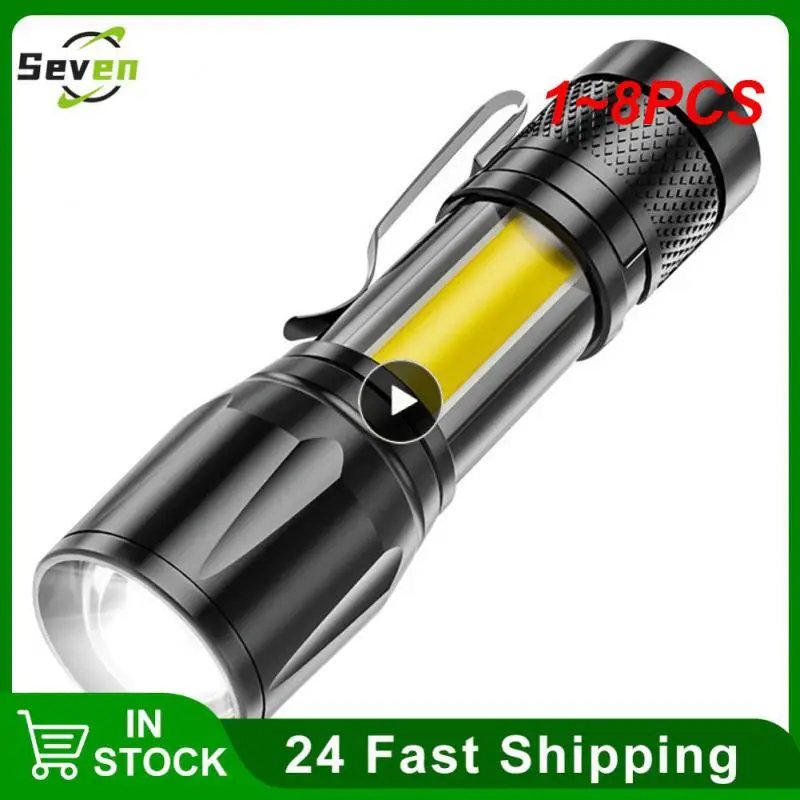 

Портативный перезаряжаемый светодиодный фонарик с фокусировкой, 1 ~ 8 шт., фонарик, фонарь, 2000 люмен, регулируемый фонарь, водонепроницаемый светодиодный мини-фонарик