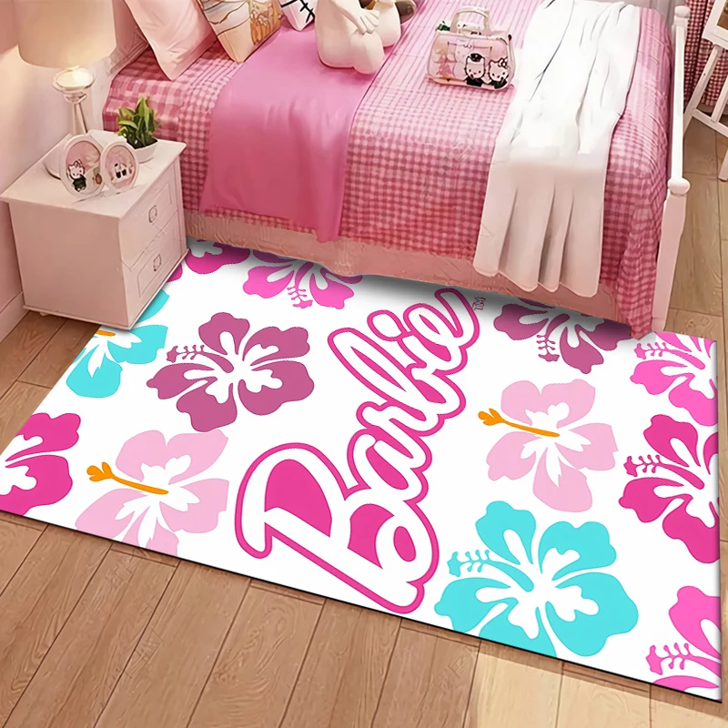 15 Sizes Fashion Barbie Print Carpet Rug for Living Room Corridor Bedroom Door Mat Kid Room Play Floor Mat Gifts Tapete