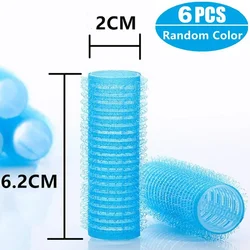 Volumizing Self-Grip Heatless Hair Rollers - No Heat Curlers with Self-Adhesive Hook & Loop (2cm   6pcs)