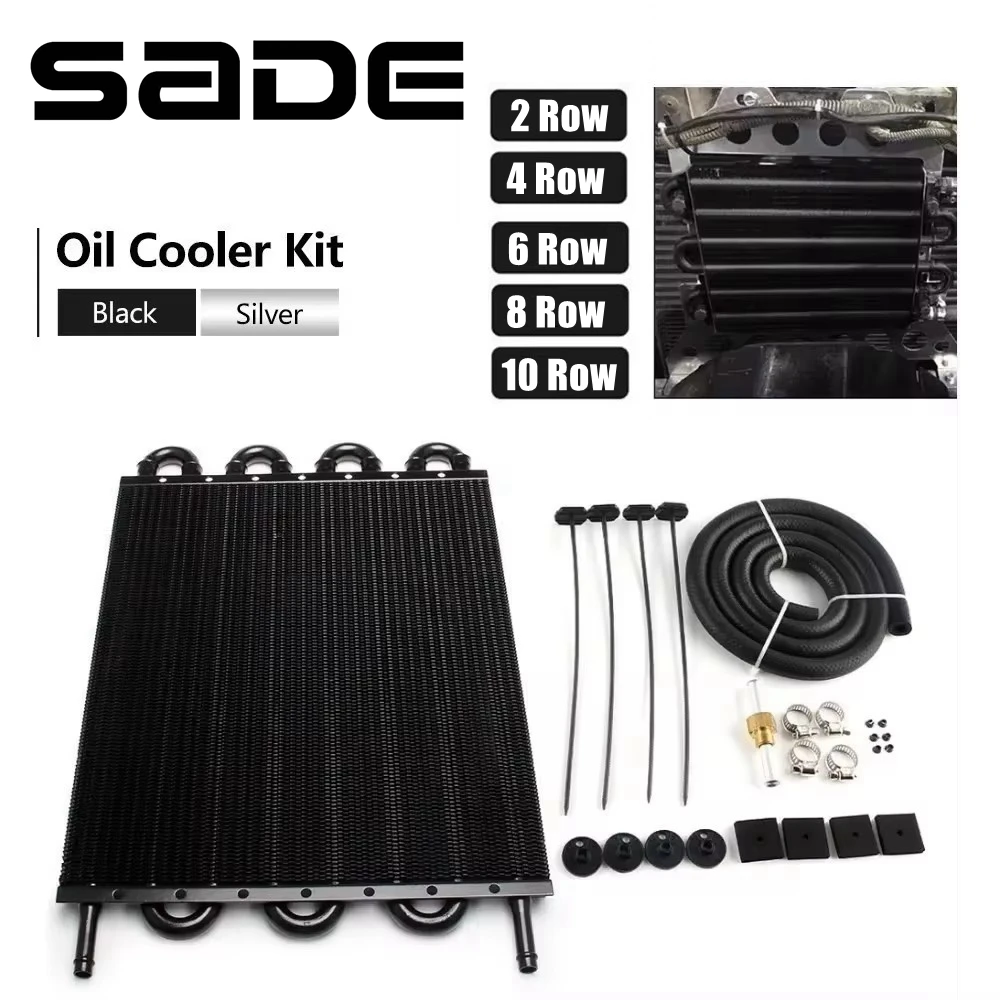 2Row 4Row 6Row 8Row 10Row Aluminum Oil Cooler Kit Oil Radiator Car Auto Transmission Engine Auto-Manual Radiator Converter oil cooler kit