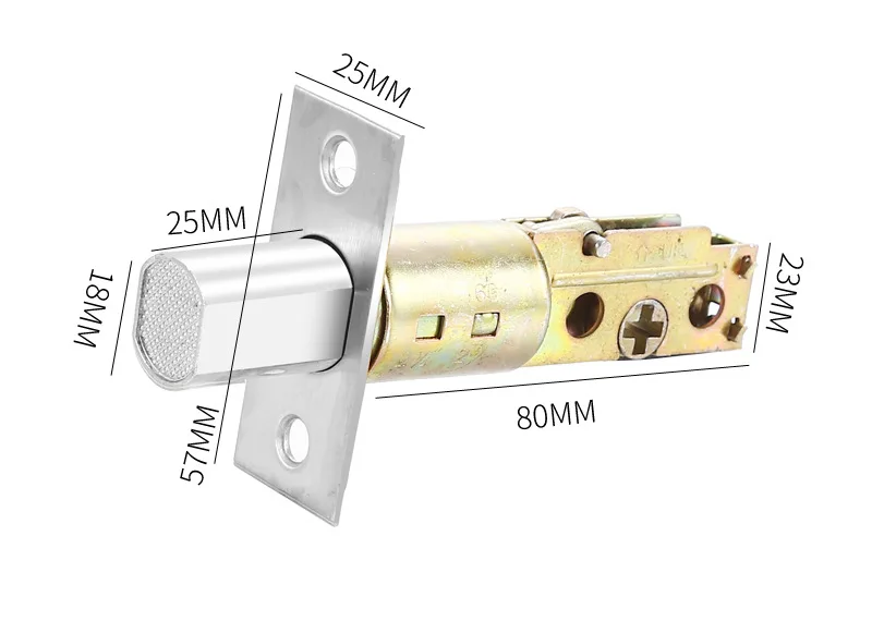 Zinc alloy double-sided invisible door lock with body key Secret bathroom balcony silent door lock barn door lock