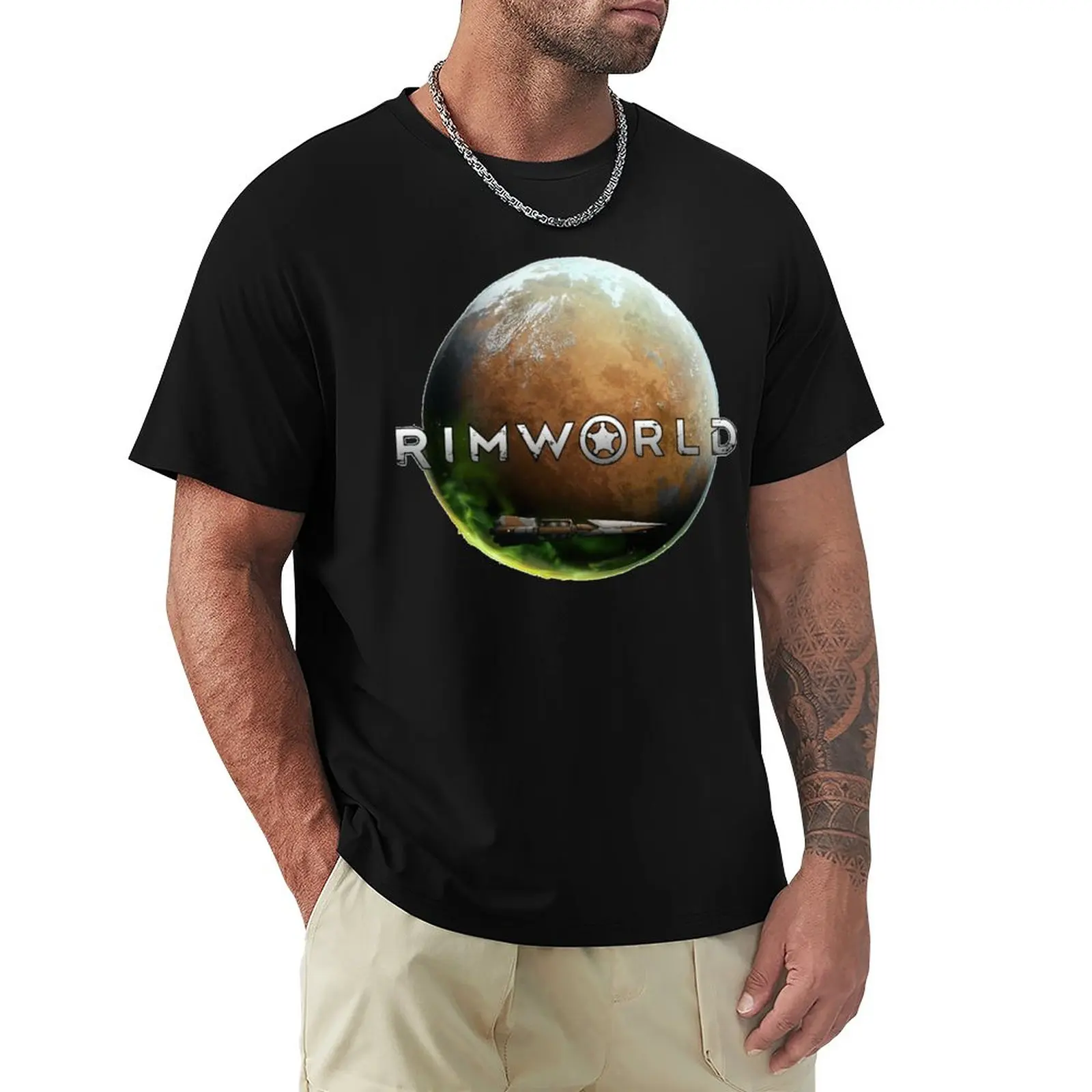 

Мужская футболка с рисунком планеты и Рима