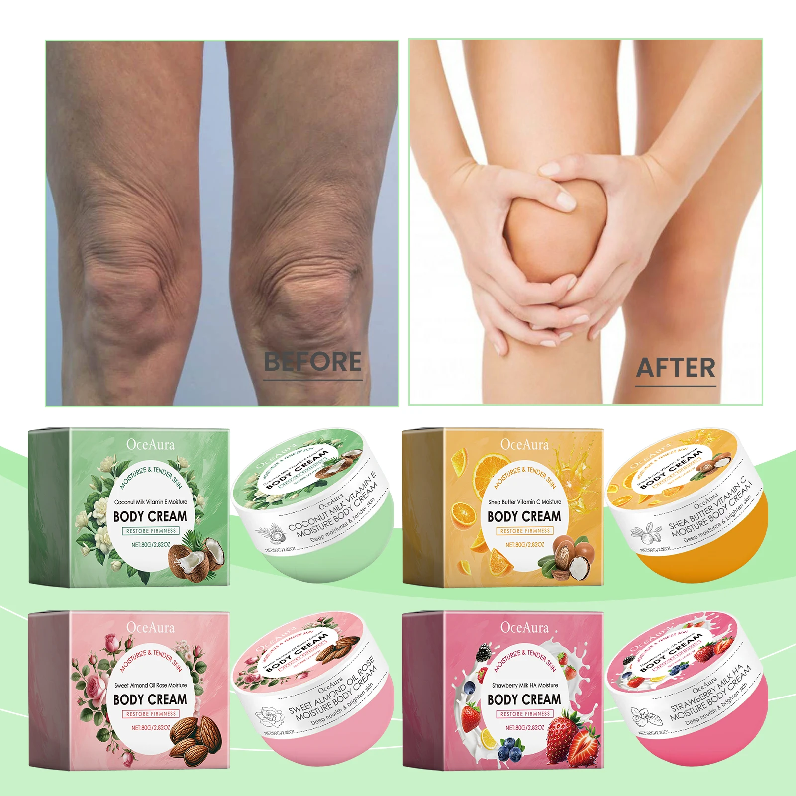 OCEAURA Vitamin C Moisture Body Cream Long-lasting Moisturizing Locking in Skin Moisture Winter Moisturizing Multiple Options 2