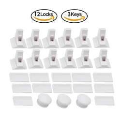 Magnetic Child Safety Cabinet and Drawer Lock Set (12 locks 3 key)