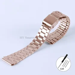 Classic Stainless Steel 18mm Metal Watch Strap - Timeless Small Square Bracelet Design - 18mm (Rosegold)