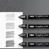 HB/2B/4B/6B Woodless Hexagonal Graphite Stick Pencil Bold Black Charcoal Art Student Sketch Painting Graphite Pen 2