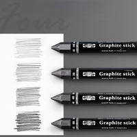 HB/2B/4B/6B Woodless Hexagonal Graphite Stick Pencil Bold Black Charcoal Art Student Sketch Painting Graphite Pen 2