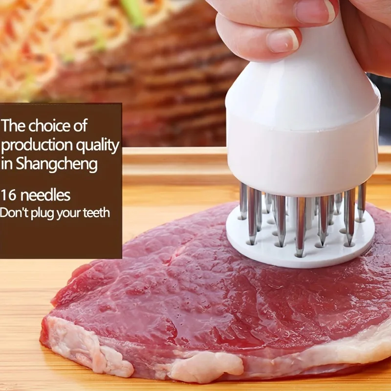 1PC Stainless Steel Steak Meat Tenderizer Hammer Loose Meat Needle Household Punching Daily Tendon Breaker Inserting Needle