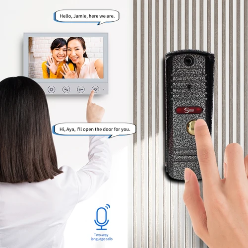 Anjielo-7 인치 HD 비디오 인터콤 카메라 초인종 모션 감지 야간 투시경 보안 1200tvl 가정용, DND 모드 가정용 5