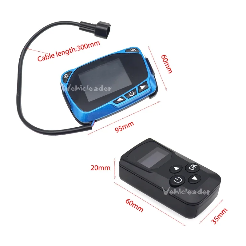 TOTMOX 12V/24V LCD Thermostat Display Schalter und Fernbedienung Kit für  Auto Diesel Luft Standheizung, Rot : : Auto & Motorrad