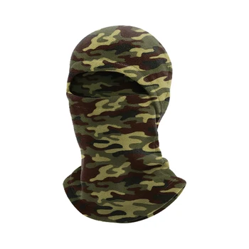Passamontagna mimetico militare, maschera integrale per ciclismo, invernale, in pile termico, per attività all'aperto, caccia, escursionismo, sci, sottocasco.