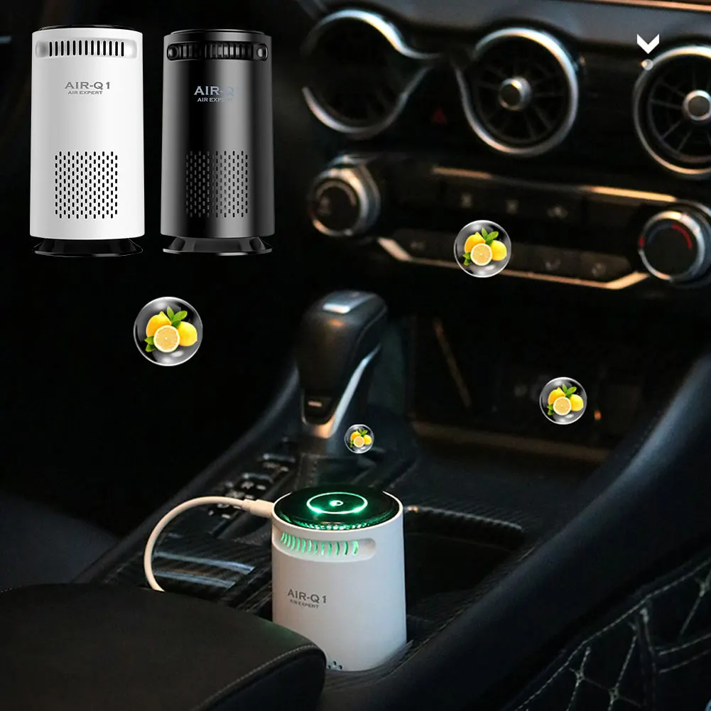 Portable Air Purifier for Home Car Negative Ion Air Cleaner For Smoke Pollen USB Quiet Deodorizer Bedroom Office Living Room