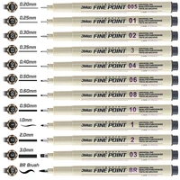 Micro Fineliner Pens, Black Drawing Art Pens, Waterproof Ink Set Artist Sketch Outline Pen, Precision Drawing and Sketching Kit 1