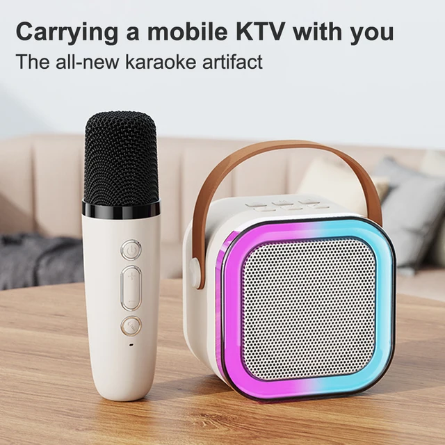 K12カラオケマシン,2つのワイヤレスマイク,ポータブル,5.3 Pa