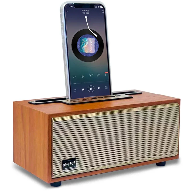 

Ktv Subwoofer Bluetooth Speaker Multifunctional Wooden Wireless Remote Sound System Portable Home Theater FM Radio