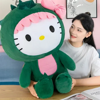 35/50/65cm Giant Kawaii Hello Kitty Dinosaur Plush Toy Cartoon Doll Room Decoration Sleeping Throw Pillow Kids Birthday Gift 1 35/50/65cm Giant Kawaii Hello Kitty Dinosaur Plush Toy Cartoon Doll Room Decoration Sleeping Throw Pillow Kids Birthday Gift 1