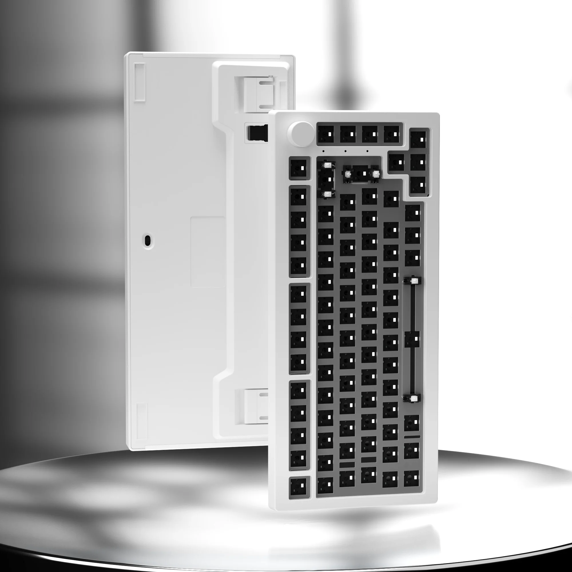 Akko 5075B VIA 키트 75% RGB 3/5 핀 핫 스왑 유선/2.4G/BT 5.0 손잡이 가스켓이 있는 무선 맞춤형 기계식 게임용 키보드 키트