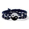 97802-32a908.jpg Bracelet tressé Dragon Tai Chi Gossip pour femmes et hommes, meilleurs amis, réglable, Yin Yang, bijoux de Couple à la mode, 2 pièces/ensemble